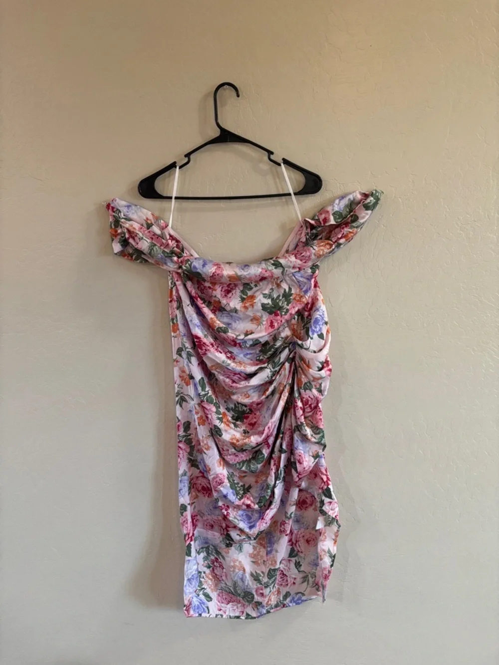 SHEIN Pink Floral Cowl Midi Dress - Picture 3 of 7